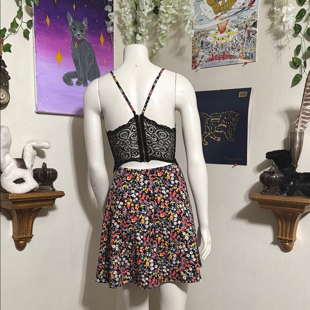 Vibrant Floral Spaghetti Strap Dress - Picture 2 of 2